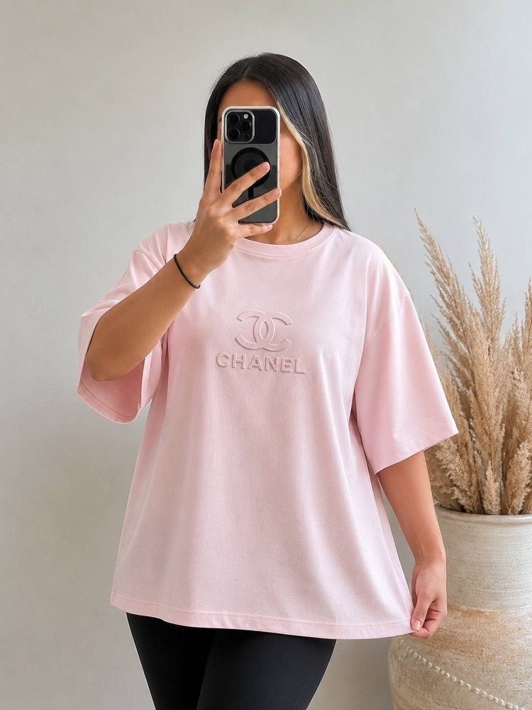 تیشرت پنبه زنانه باکسی Free size